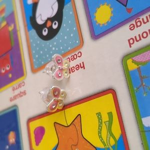 Children's Silver Butterfly Ear Stud